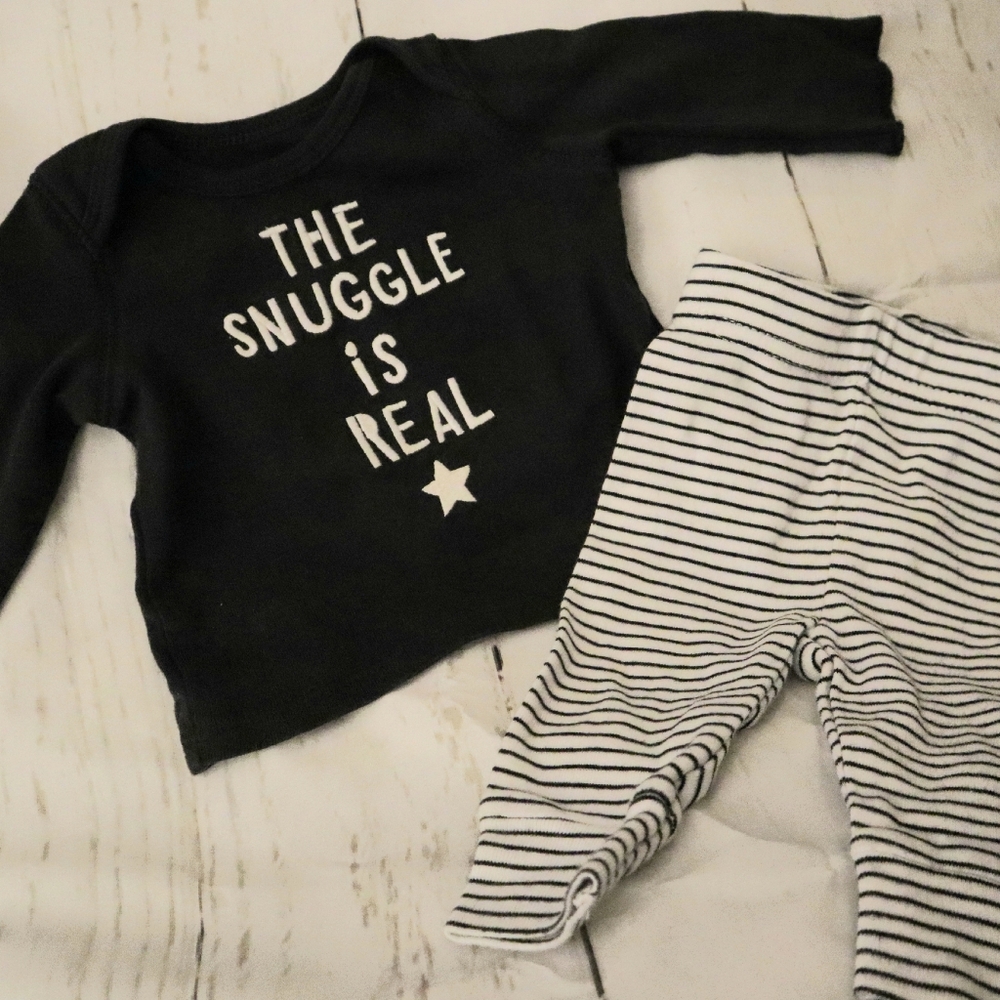 The Snuggle is Real Carter's Baby Boy NB Newborn Outfit